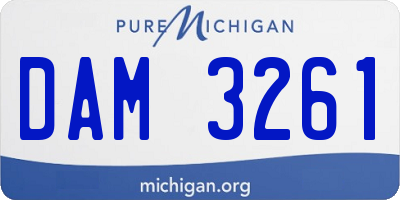 MI license plate DAM3261