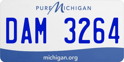 MI license plate DAM3264