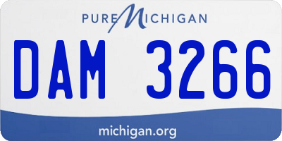 MI license plate DAM3266