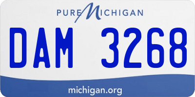 MI license plate DAM3268