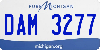 MI license plate DAM3277