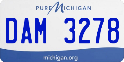 MI license plate DAM3278