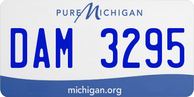 MI license plate DAM3295