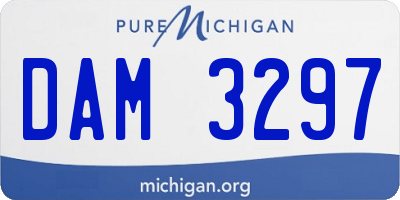 MI license plate DAM3297