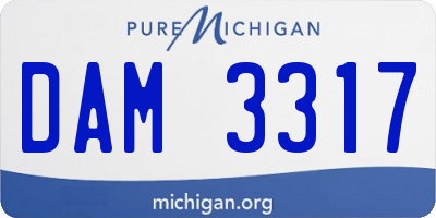 MI license plate DAM3317