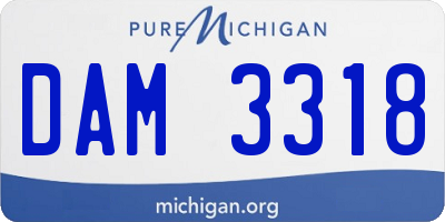 MI license plate DAM3318