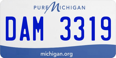 MI license plate DAM3319