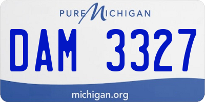 MI license plate DAM3327