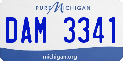 MI license plate DAM3341