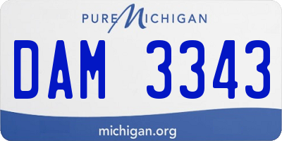 MI license plate DAM3343