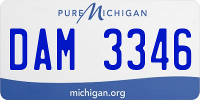 MI license plate DAM3346
