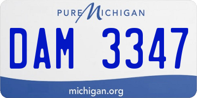 MI license plate DAM3347