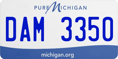 MI license plate DAM3350
