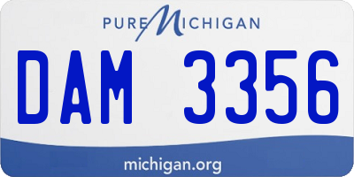 MI license plate DAM3356