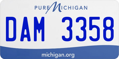 MI license plate DAM3358