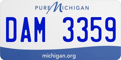 MI license plate DAM3359