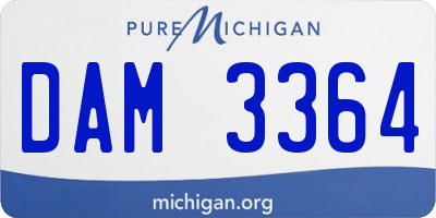 MI license plate DAM3364