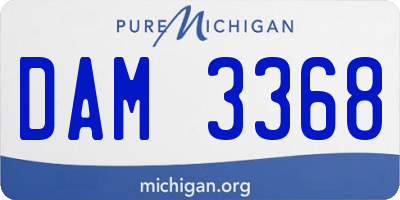 MI license plate DAM3368