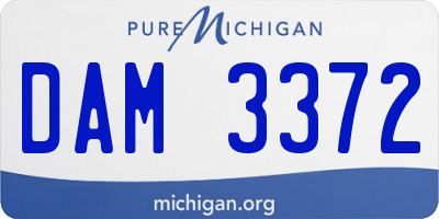 MI license plate DAM3372