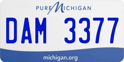 MI license plate DAM3377