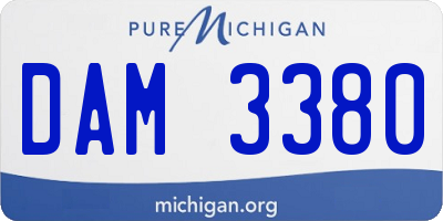 MI license plate DAM3380