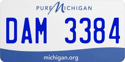 MI license plate DAM3384