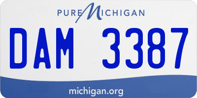 MI license plate DAM3387