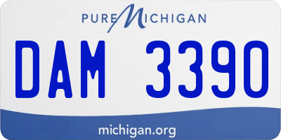 MI license plate DAM3390