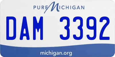 MI license plate DAM3392