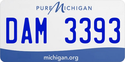 MI license plate DAM3393