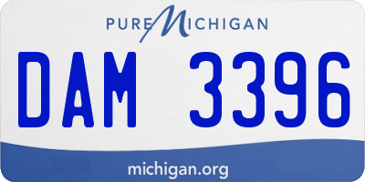 MI license plate DAM3396