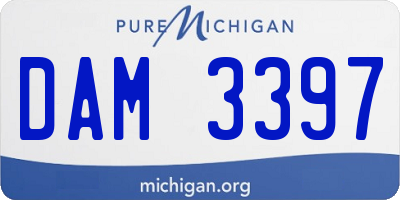 MI license plate DAM3397
