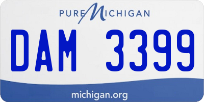 MI license plate DAM3399