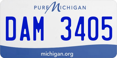 MI license plate DAM3405