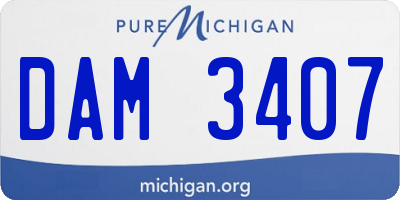 MI license plate DAM3407