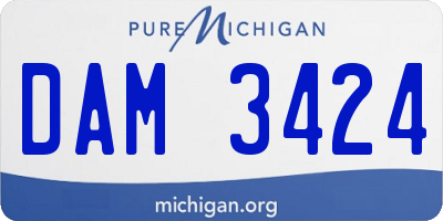 MI license plate DAM3424