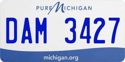 MI license plate DAM3427