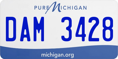 MI license plate DAM3428