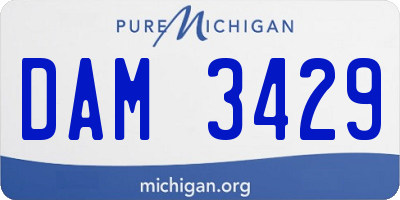 MI license plate DAM3429