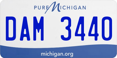 MI license plate DAM3440