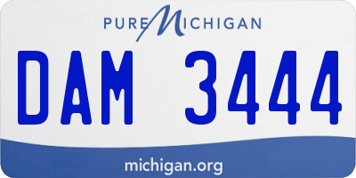 MI license plate DAM3444