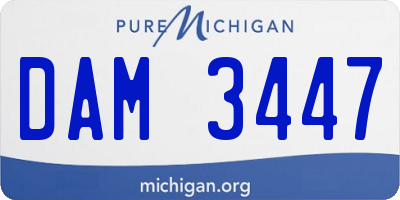 MI license plate DAM3447