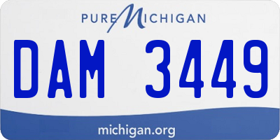 MI license plate DAM3449