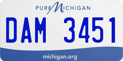 MI license plate DAM3451