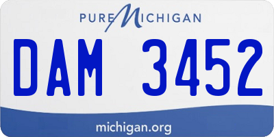 MI license plate DAM3452