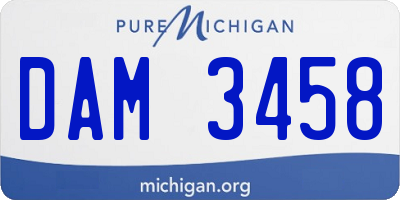 MI license plate DAM3458