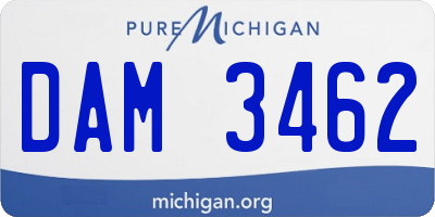 MI license plate DAM3462