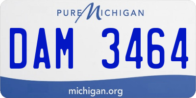 MI license plate DAM3464