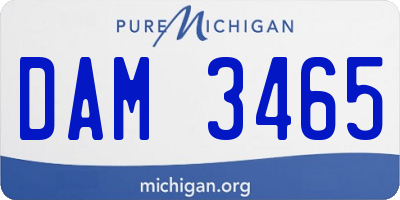MI license plate DAM3465
