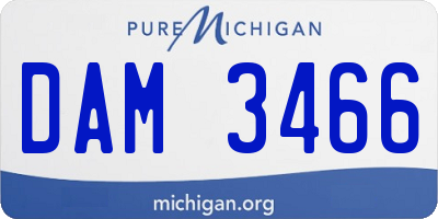 MI license plate DAM3466